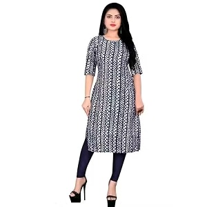 RONIKA Embroidery Everyday Printed Cotton Kurti for