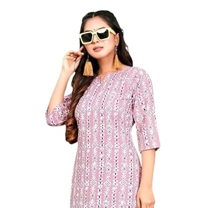 Ronika Embroidery Women Ethnic Kurti Fabric with
