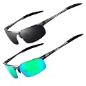 RONSOU 0.9 oz Sport Polarized Sunglasses for Men, Aluminum-Magnesium Frame