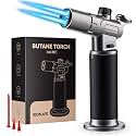 RONXS Butane Torch, Refillable Kitchen Cooking Lighter, Adjustable Flame