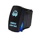 5pin Bumper Light Bar Rocker Switch Blue Backlit LED Light On-Off 12V 24V Compatible with UTV Ranger RZR XP Turbo Commander Maverick X3