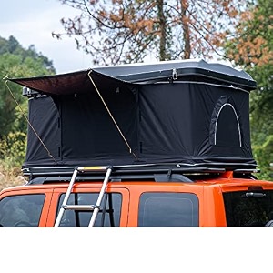 rooftop tent for off road 4x4 suv - camping rooftop tents includes ladder amp shoes bag - universal hard shell alloy overland roof top tent for 2-3 person