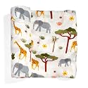 Rookie Humans Super Soft Viscose from Bamboo Muslin Swaddle Blankets for Baby Girls and Boys – Silky Soft - 47 x 47 inches Swaddling Blankets - Newborn Baby Essentials, Savanna
