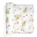 Rookie Humans Super Soft Viscose from Bamboo Muslin Swaddle Blankets for Baby Girls and Boys – Silky Soft - 47 x 47 inches Swaddling Blankets - Newborn Baby Essentials, Mushrooms