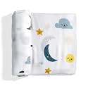 Rookie Humans Super Soft Viscose from Bamboo Muslin Swaddle Blankets for Baby Girls and Boys – Silky Soft - 47 x 47 inches Swaddling Blankets - Newborn Baby Essentials, Moon &amp; Stars