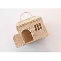 Rool Rattan House Shaped Basket Wicker Small Doll House Mouse Box