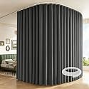 Room Divider Curtains with Ceiling Track, Wide Curtain for Room Partition (Grey, 1 Pack(180''W x 84''L))
