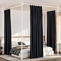 Room Divider Curtains with Ceiling Track, Wide Curtain for Room Partition (White, 43''-240''Wide(No Curtains))
