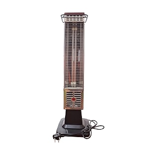 room heater 1500 w oscillating heat pillar rotation gives uniform heating with 2 extra glass rods