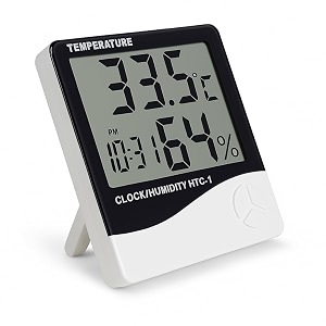 room temperature thermometer with humidity meter  accurate indoor sensor clear lcd display digital wall clock thermometer real-time monitoring ideal for home office comfort amp health