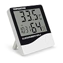 Room Temperature Thermometer with Humidity Meter – Accurate Indoor Sensor, Clear LCD Display, Digital Wall Clock Thermometer, Real-Time Monitoring, Ideal for Home, Office, Comfort & Health