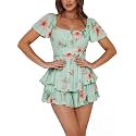 Rooscier Women's Jumpsuit Mini Short Rompers