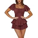 Rooscier Women's Jumpsuit Mini Short Rompers