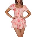 Rooscier Women's Jumpsuit Mini Short Rompers