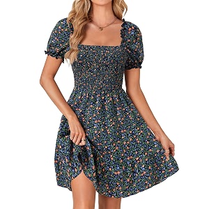Rooscier Womens Summer Boho Mini Dress
