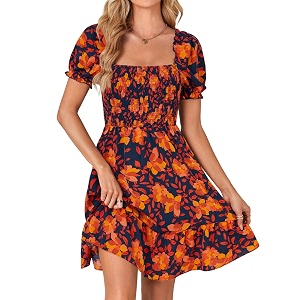 Rooscier Womens Summer Boho Mini Dress
