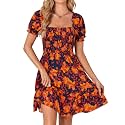 Rooscier Womens Summer Boho Mini Dress