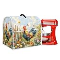 Rooster Flroal Stand Mixer Covers for Kitchen Aid 4.5-5 Quart Dustproof Cover Universal Kitchen Small Appliance Covers for Kitchen Aid Mixer Accessories