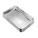 RooTrimmer Stainless Steel Plant Trays, 5 Pack Multi-Purpose Tray for Indoor Outdoor Plants, Seed Starting Tray for Potted Plants(11.6 inch×15.2 inch, 1.45" Height, 5-Pack)