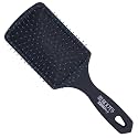 ROOTS Zero Tangle Black Paddle Hair Brush | Flexi Cushion Base | Soft Rounded Bristles | Damage-Free Detangling on Sensitive/Wet/Dry Hair | For Men & Women | Length - 9.7 Inch, Model No - RZTP-BK