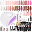ROSALIND Clear Poly Nail Gel Kit-14 Colors+75 Tools Starter Kit Nail Drill