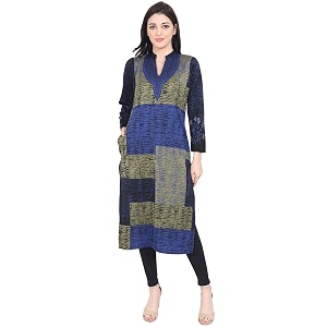 Rosary Womens Embroidered Woolen Kurti with Pockets
