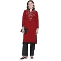 Rosary Women39s Winter Woolen Kurti Jacquard Straight