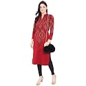 Rosary Women39s Winter Woolen Kurti Embroidered Straight