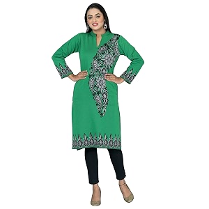Rosary Womens Winter Wear Embroidered Warm Woolen