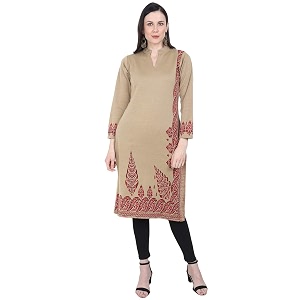 Rosary Womens Winter Wear Embroidered Warm Woolen
