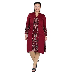 Rosary Womens Winter Wear Jacquard Woolen Straight
