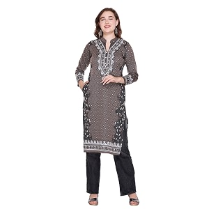 Rosary Womens Winter Woolen Kurti Jacquard Straight