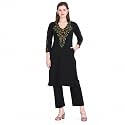Rosary Women39s Woolen Winter Embroidered Kurta with
