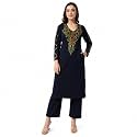 Rosary Women39s Woolen Winter Embroidered Kurta with