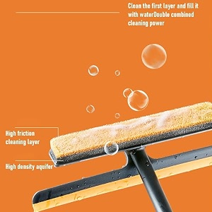 roscoe plastic 3 in 1 glass cleaner wiper for windowsmirrorsglassfloorstove 360 degree foldable comfortable grip car windshield rotating wiper double-layer sponge brush multicolor