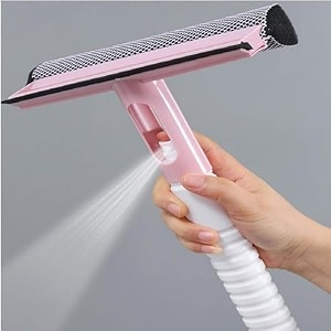 roscoe 3 in 1 spray scrape wipe window glass brush wiper multifunctional double-sided window cleaner brush wiper for bathroom tilestable office car3 in 1 spray window cleaner