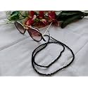 Roscoe Face Mask Chain Lanyard Eyeglass Glasses Chains Mask ce HoldeNecklar lanyard for Women Stylish Sunglass Reading Eyeglass Cord Adjustable End Glasses Holder(Crystal Black)
