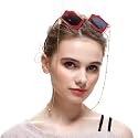 Roscoe Face Mask Chain Necklace Holder lanyard Unisex Mask Strap, Anti-lost Mask Leash, Stylish Sunglass Reading Eyeglass Cord Adjustable End Glasses Holder