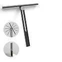 Roscoe Foldable Window Wiper Cleaning Brush 360° Rotatable Scraper, Squeegee Silicone Cleaner Tool for Tile, Walls, Mirror, Car Windshield, Countertop, Bathroom