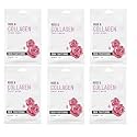 Rose &amp; Collagen Sheet Mask Pink Skin, Healthy Glow, (Tightening Skin) Pack Of 6