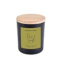 Rose &amp; Smith Scented Black Matte Jar Candle with Wooden Lid - Sea Spray &amp; Lemon | Pure Soy Wax | Premium Fragrance for Gifting, Aromatherapy &amp; Home Décor