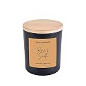 Rose &amp; Smith Scented Black Matte Jar Candle With Wooden Lid - Zesty Temptation | Pure Soy Wax | Premium Fragrance For Gifting, Aromatherapy &amp; Home Decor.