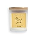 Rose & Smith Scented Jar Candle - Vanilla Caramel & Clove | White Frosted Jar With Wooden Lid | Pure Soy Wax | Premium Fragrance For Gifting, Aromatherapy & Home Decor.