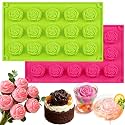 Rose Chocolate Mold, 2Pcs Rose Silicone Molds