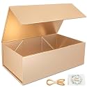 RYDDOY Rose Gold Gift Box, 12x6x4'' Gift Boxes with Lids for Presents