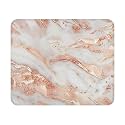 Rose Golden Marble Mouse Pad 9.5x7.9 Inch with Anti-Slip Rubber Base