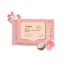 Terra Rose Makeup Remover Wipes - Gentle Skin Cleansing &amp; Moisturizing Facial Wipes for All Skin Types, Rose-Infused Makeup Remover Wet Wipes, Alcohol-Free &amp; No Harsh Chemicals - 24 Count (Pack of 1)