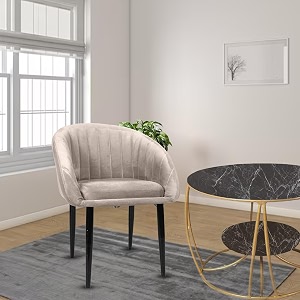 rose amber dining chair  accent chair for living room bedroom study room  velvet fabric amp cushion seat with metal legs  restaurants  1 year brand warranty classic cream set of 1