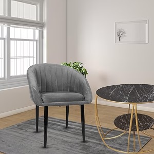 rose amber dining chair  accent chair for living room bedroom study room  velvet fabric amp cushion seat with metal legs  restaurants  1 year brand warranty mouse grey set of 1