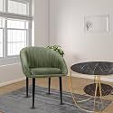 ROSE® Amber Dining Chair | Accent Chair for Living Room Bedroom Study Room | Velvet Fabric &amp; Cushion Seat with Metal Legs | Restaurants | 1 Year Brand Warranty (Turqouise Green, Set of 1)